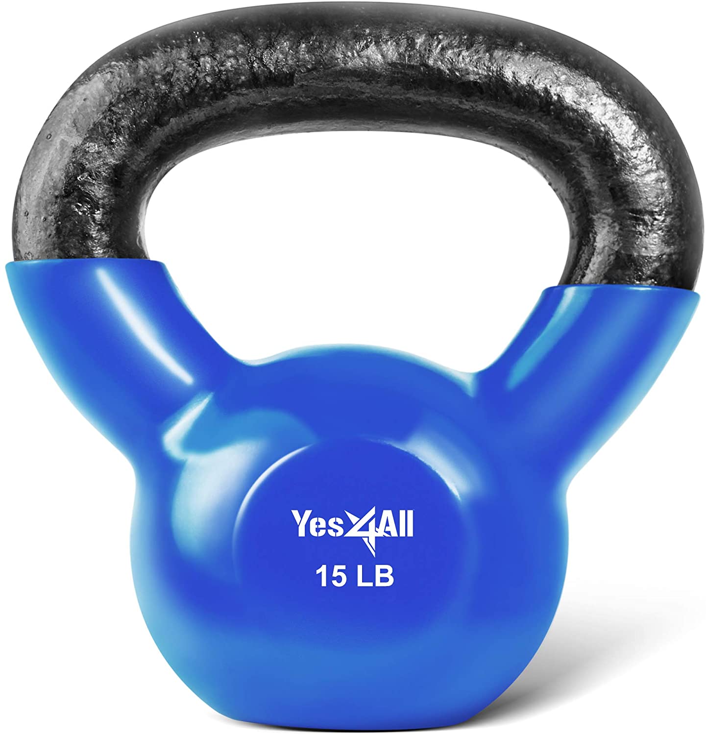 Yes4All Vinyl Coated Kettlebell Weights, Weight Available: 5, 10, 15, 20, 25, 30, 35, 40, 45, 50 Lb - Strength Training Kettlebells for Weightlifting, Conditioning, Strength & Core Training