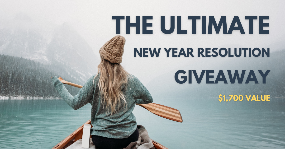 Woman living their best life, an ultimate New Years Resolution giveaway.